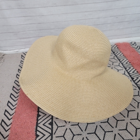 J.CREW WIDE BRIM PAPER STRAW HAT - Picture 2 of 11